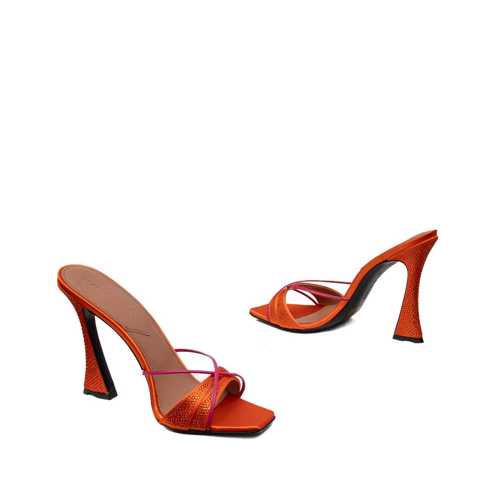 $750 D'Accori Women's Orang Lust Crystal Slide Heeled Mules Size 39 EU/8.5 US