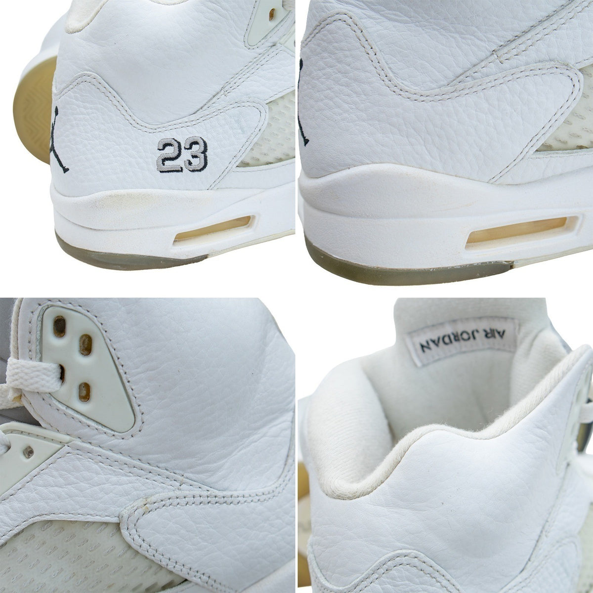 Air Jordan 5 Retro White Metallic Silver 2015 Mens 8 136027-130
