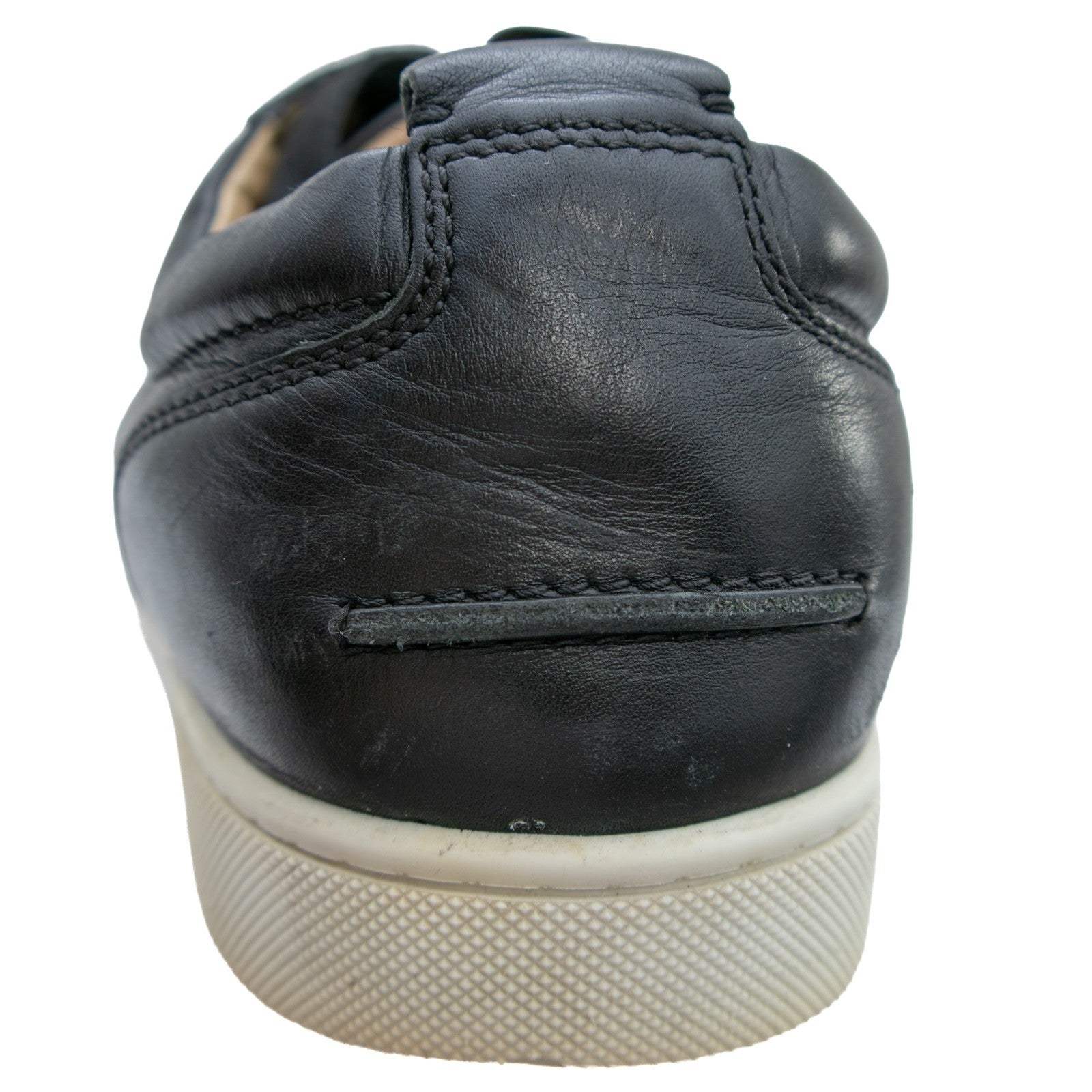 Christian Louboutin Rantulow Grained Leather Low Top Sneakers Black Mens Size 43