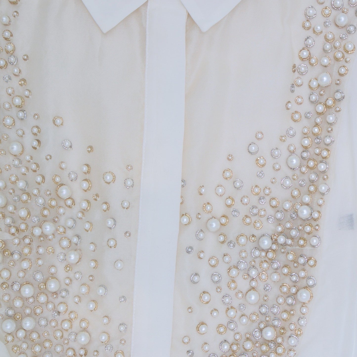 Elisabetta Franchi Pearl Embellished Blouse Top Size IT 42 / US 6 / UK 10
