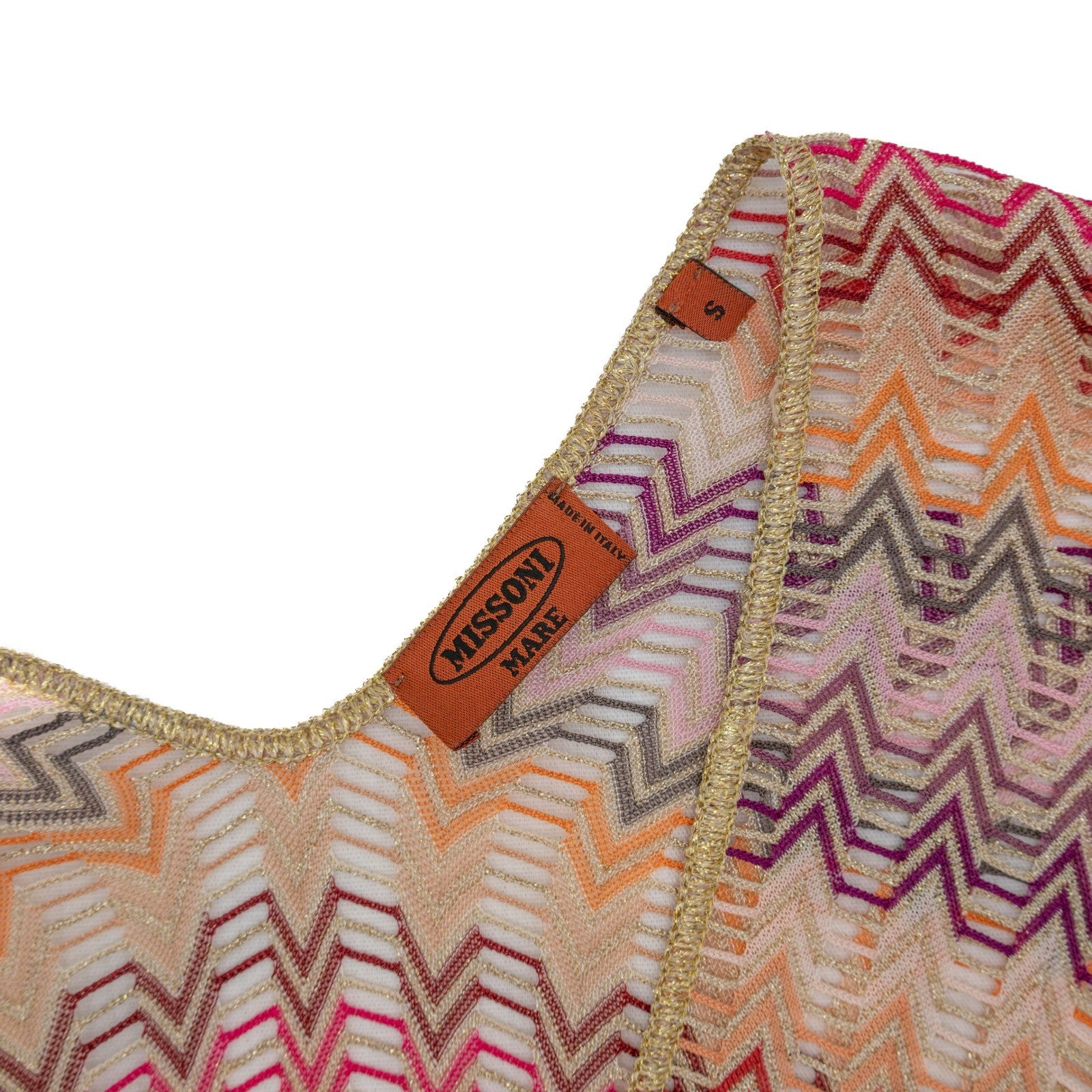 Missoni Mare Multicolor Zigzag Knit Kaftan Tunic – Size 38 EU