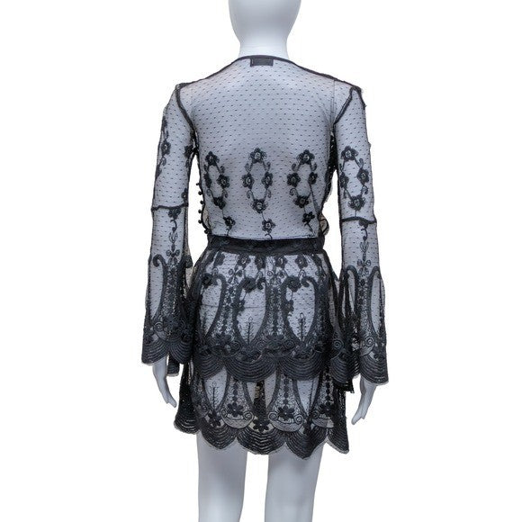 Elisabetta Franchi Black Lace Mini Dress – IT 40 (US 4 / UK 8)