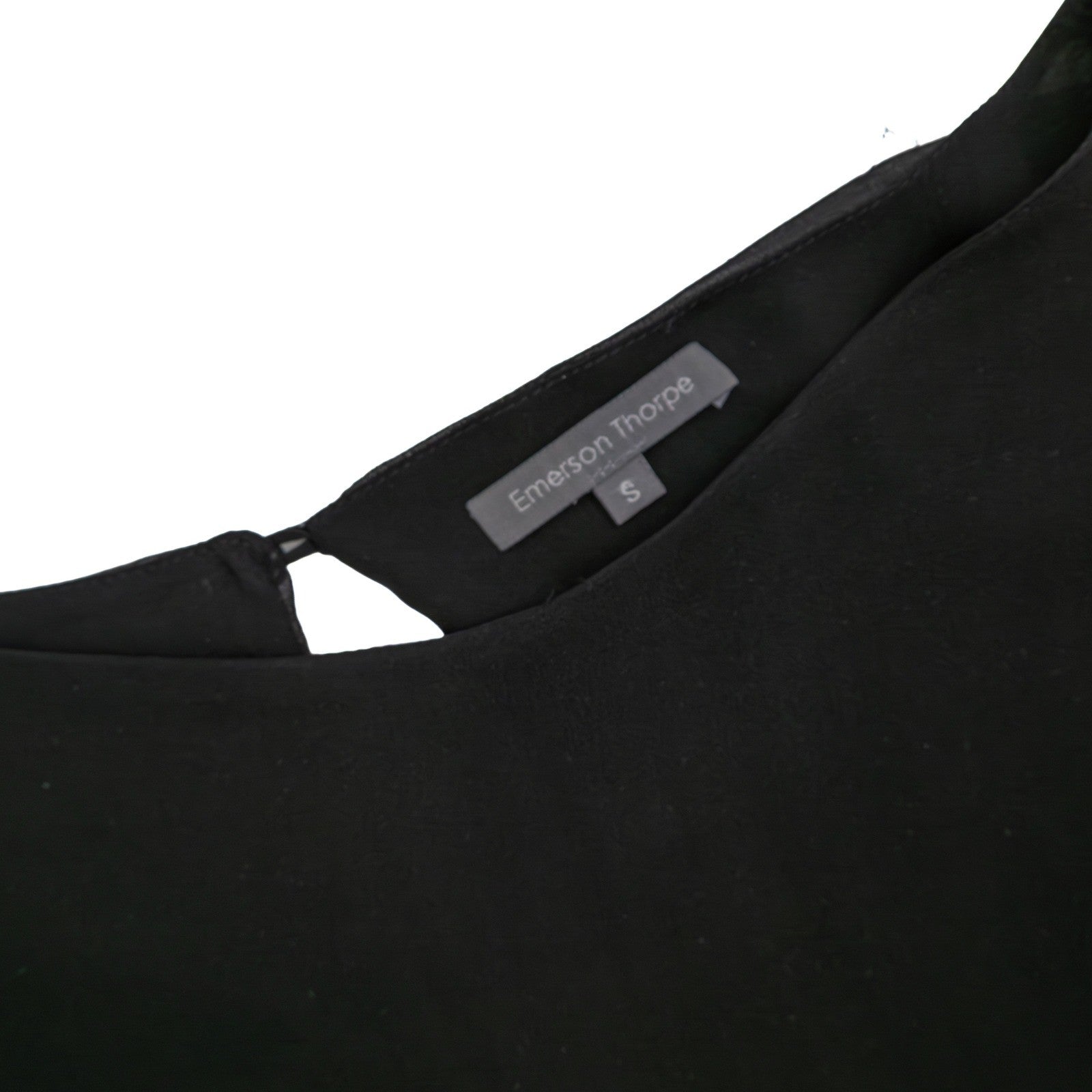 Emerson Thorpe Black Silk Chiffon Batwing Blouse Top Size S