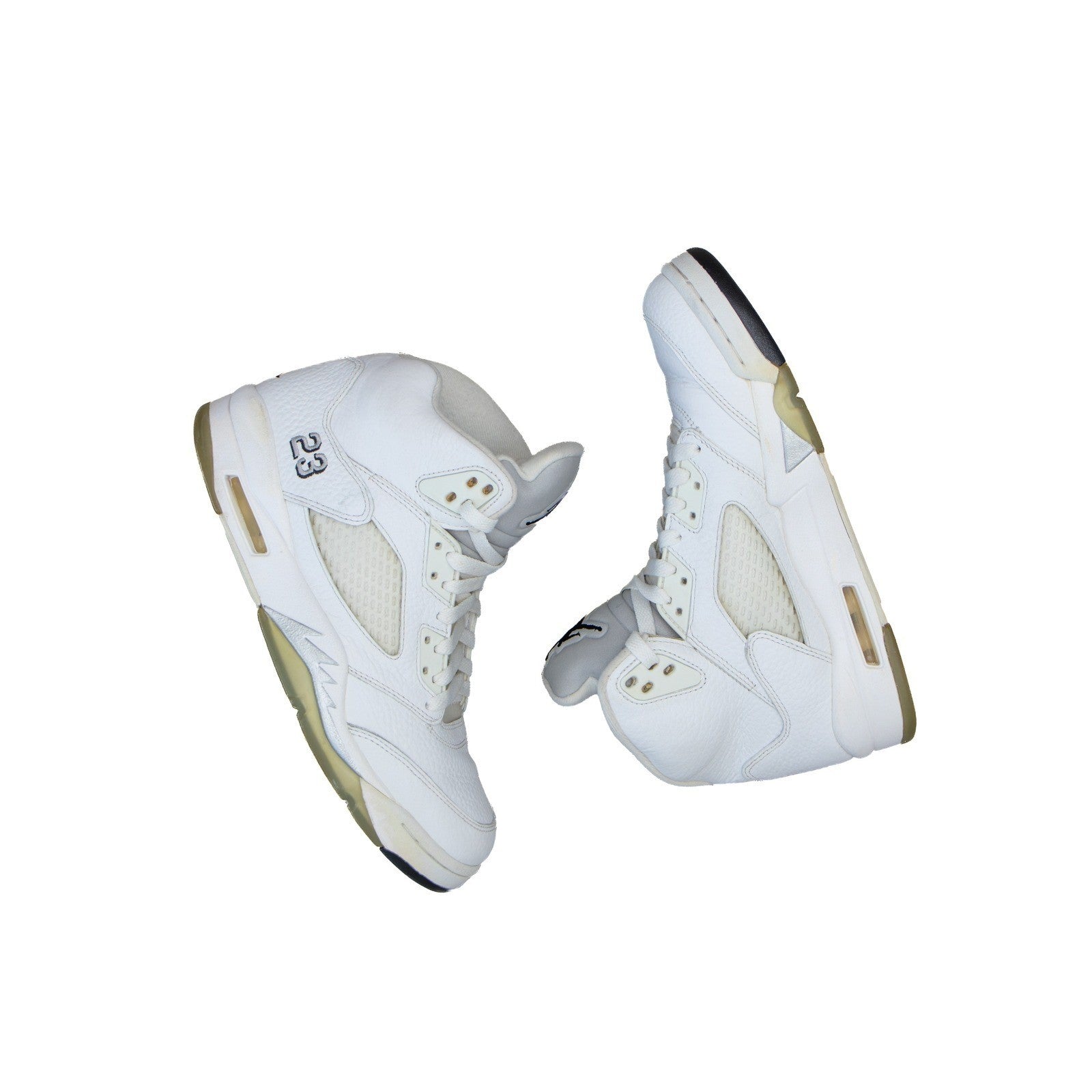 Air Jordan 5 Retro White Metallic Silver 2015 Mens 8 136027-130