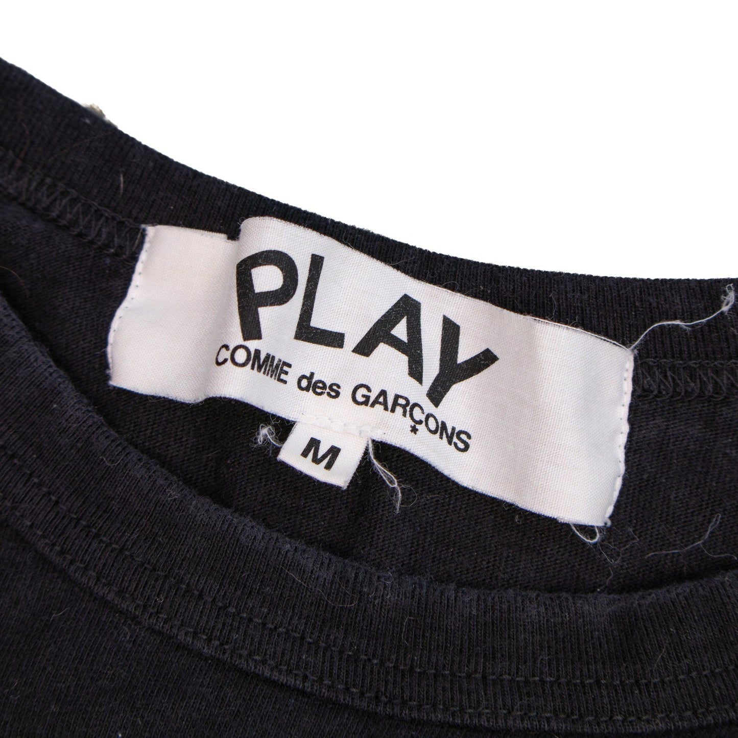 Comme Des Garçons Play Big Heart T Shirt Black Short Sleeve Men's Size M