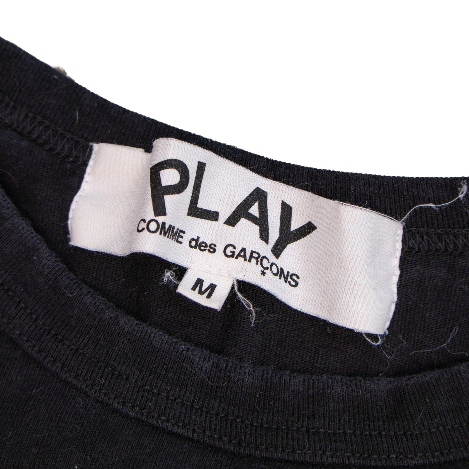 Comme Des Garçons Play Big Heart T Shirt Black Short Sleeve Men's Size M