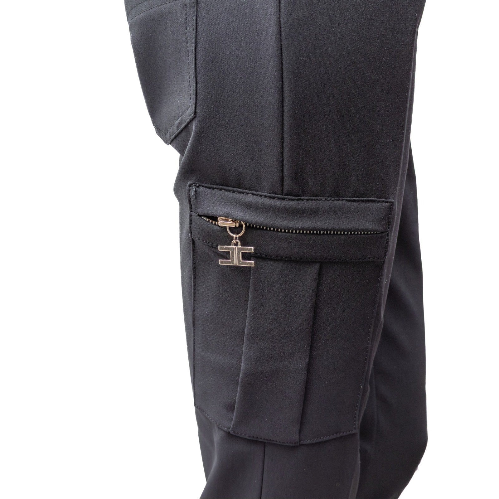 Elisabetta Franchi Women's Black Cargo Trousers Pants Size IT 42 / US 6