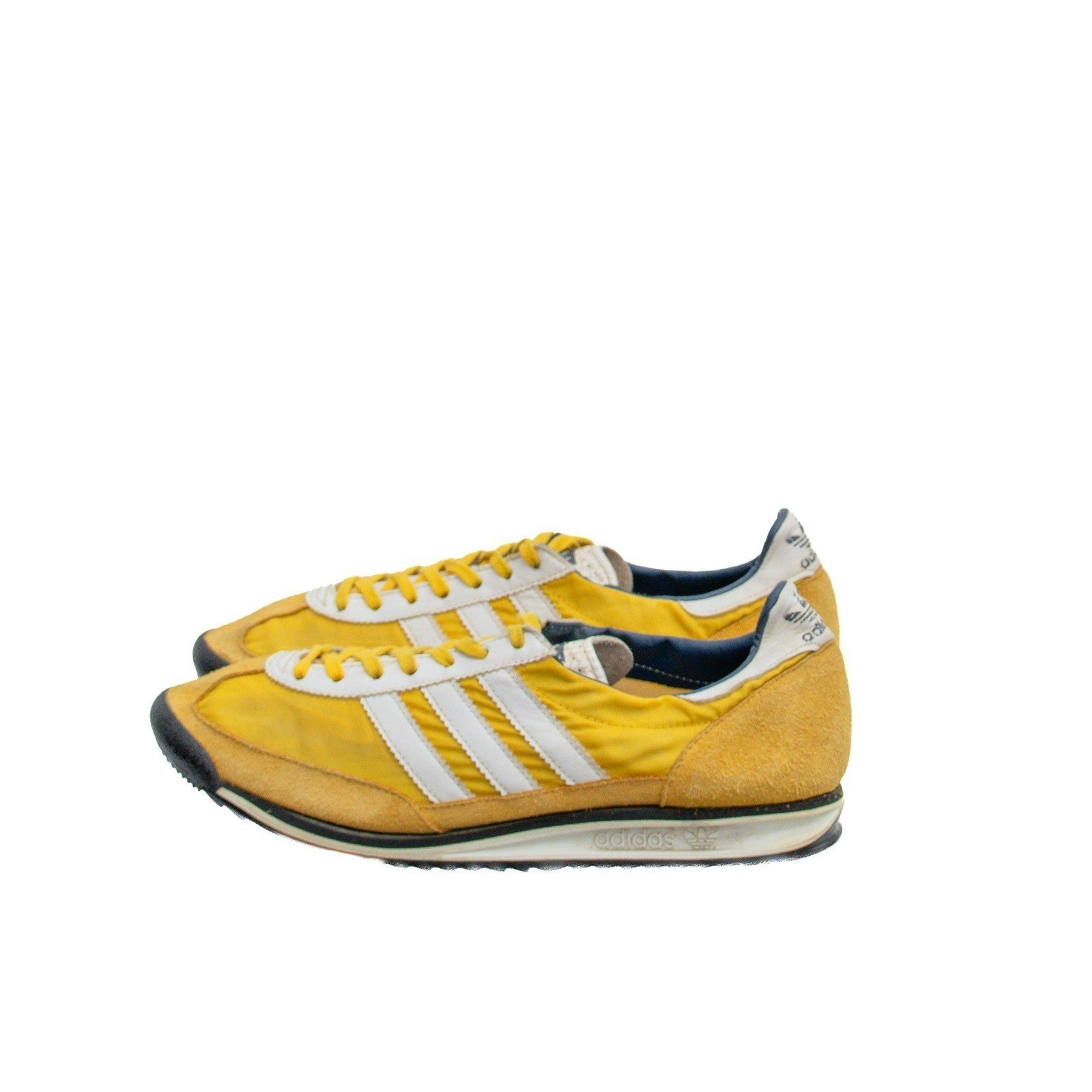 adidas Originals SL 72 Yellow Suede Nylon Retro Sneakers G51101 Men's US 8.5