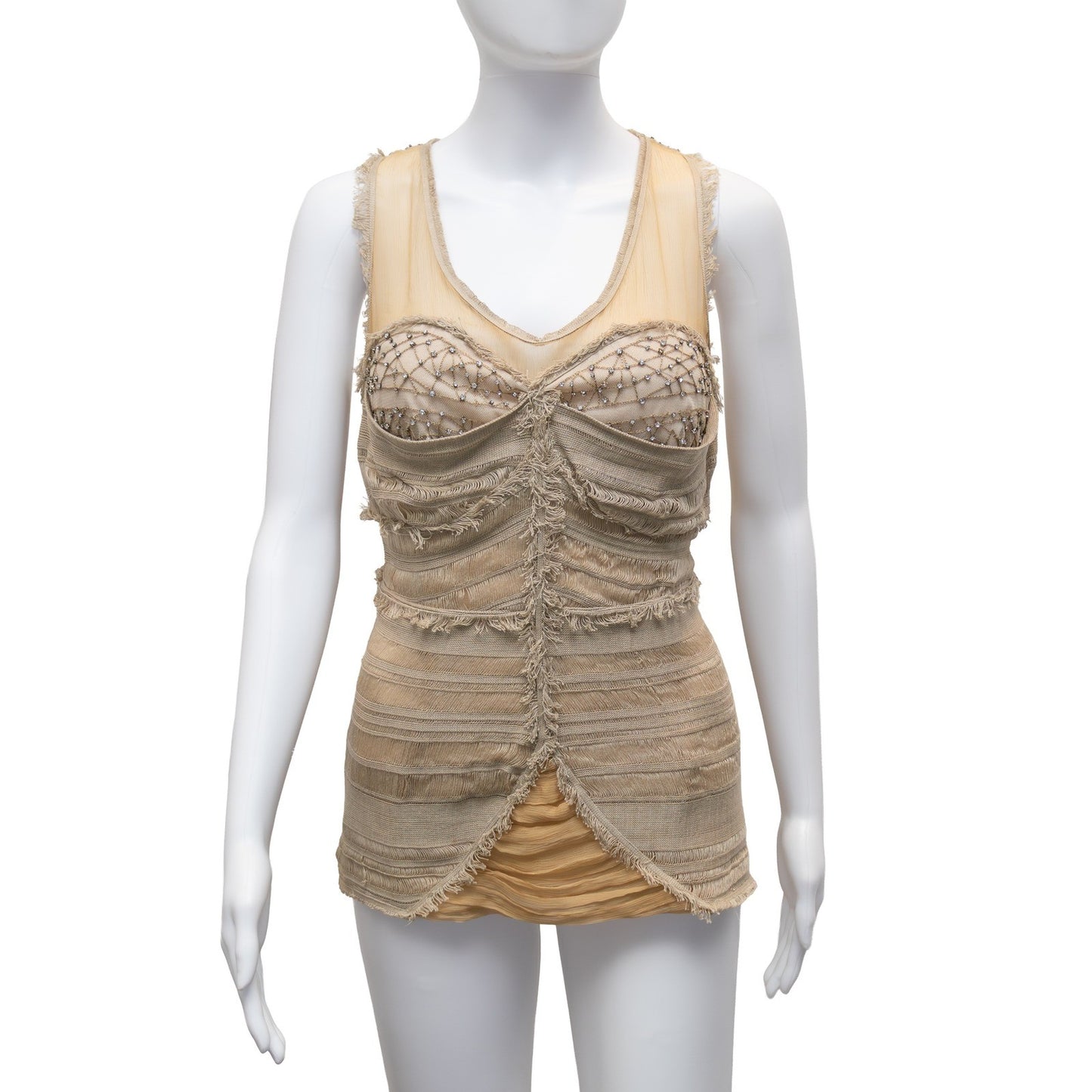 Mirco Giovannini Embellished Linen Tunic & Cropped Jacket Set - Size IT 44