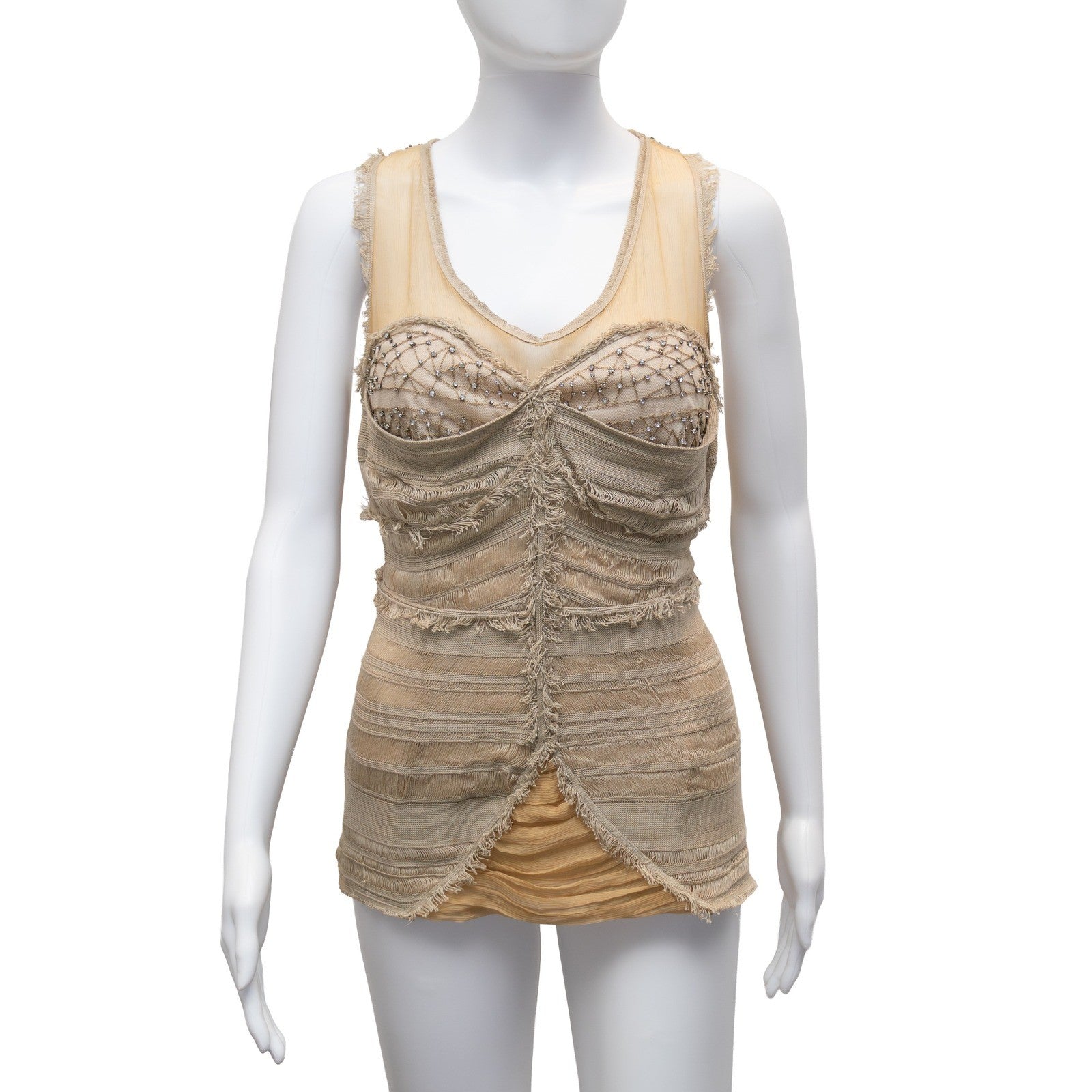 Mirco Giovannini Embellished Linen Tunic & Cropped Jacket Set - Size IT 44