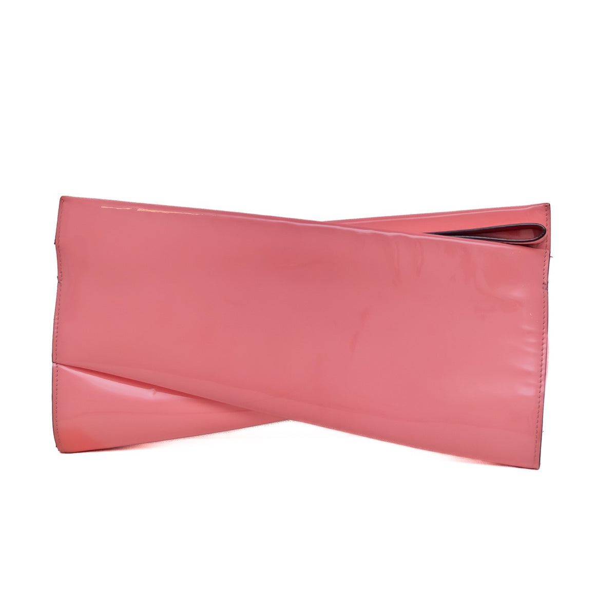 Christian Louboutin “Loubitwist” Clutch/Shoulder Bag Patent Leather Pink