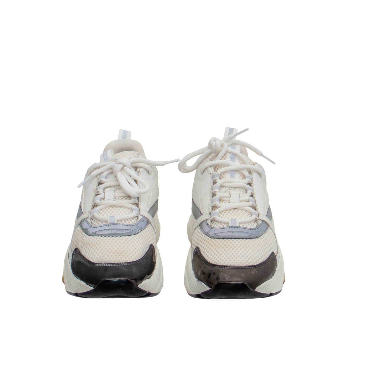 Christian Dior B22 Sneakers White Gray Mesh Leather Sneakers Size EU 43 US 10