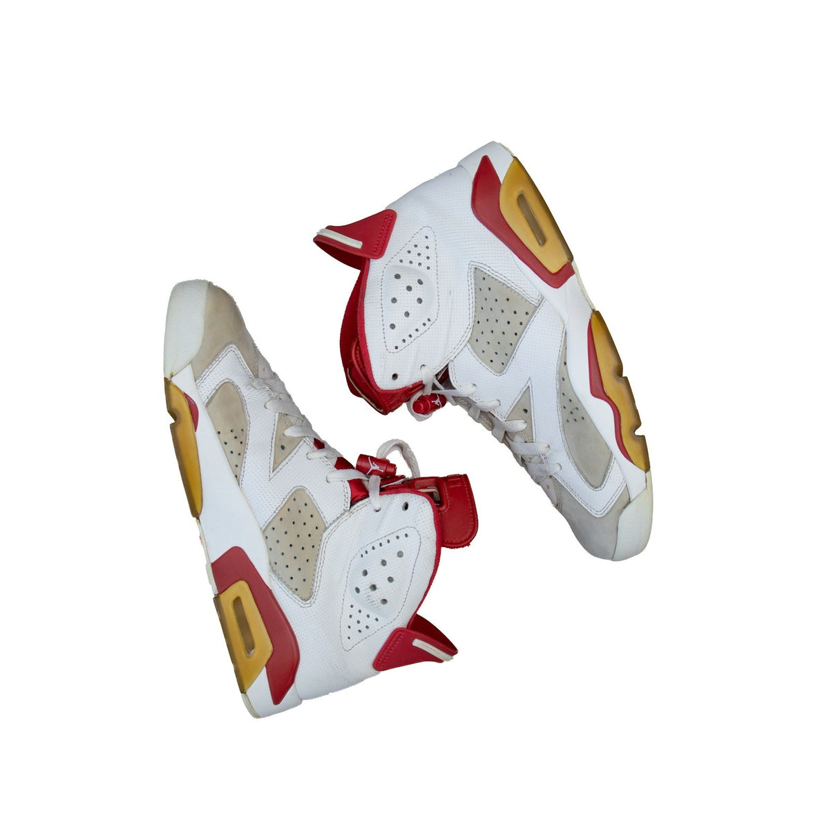 Air Jordan 6 Retro Alternate 91 Hare White Red 2017 384664-113 Mens 7.5
