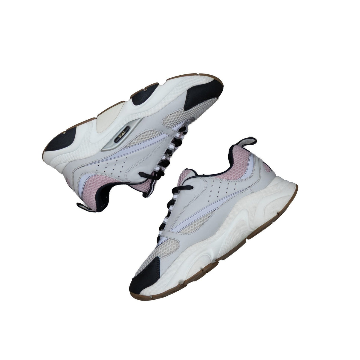 Dior B-22 Chunky Mesh Sneakers – Grey / Pink - Size EU 41 / US 8