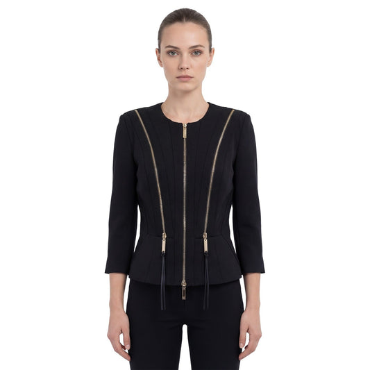 Elisabetta Franchi Women's Tailored Jacket / Corset-Style Blazer – Black – IT 42