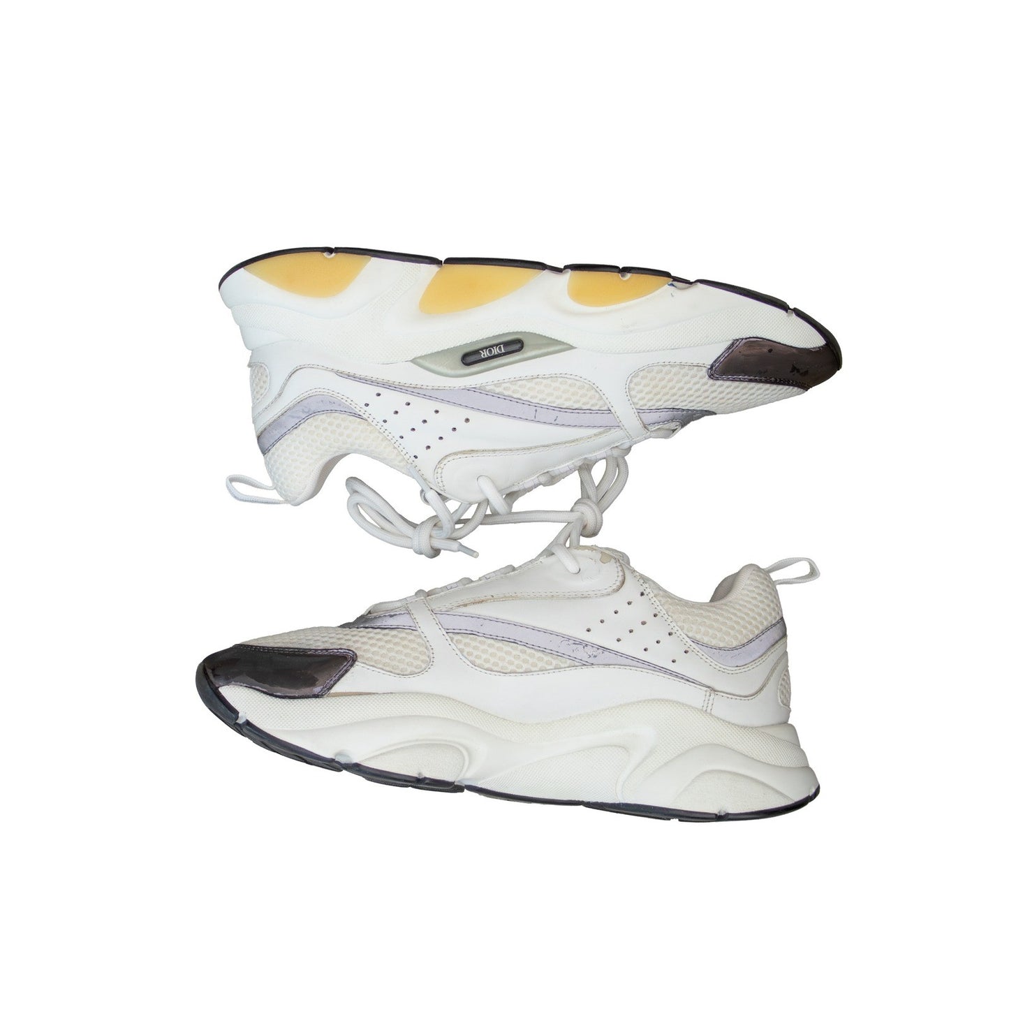 Christian Dior B22 Sneakers White Gray Mesh Leather Sneakers Size EU 43 US 10