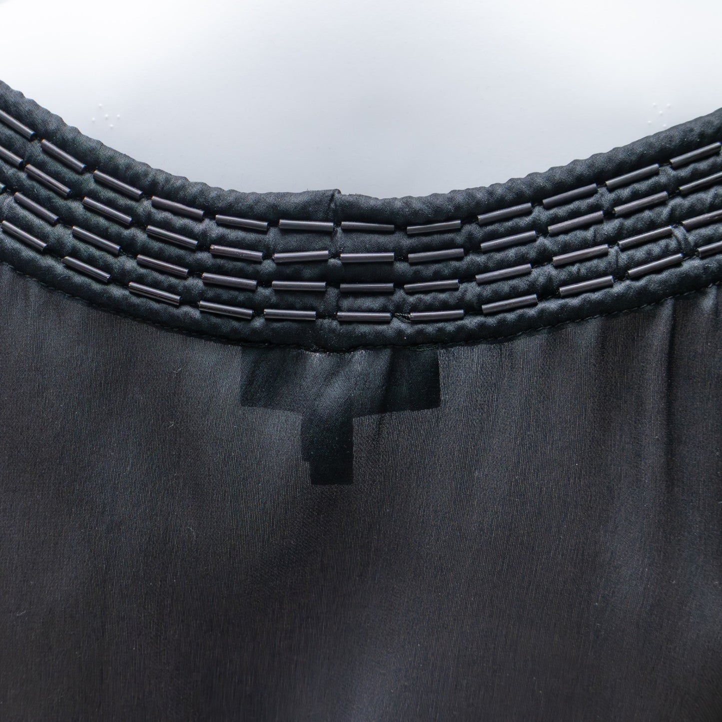 Emporio Armani Silk Beaded Strap Top IT 40 US 6 UK 8 Black