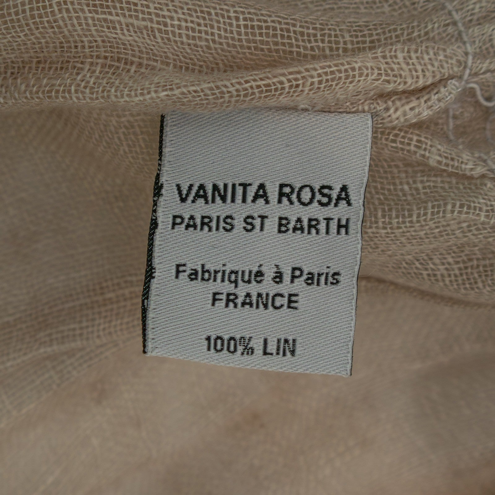 Vanita Rosa Paris St Barth Linen Tunic Dress Top – Boho Embroidered Size S-M