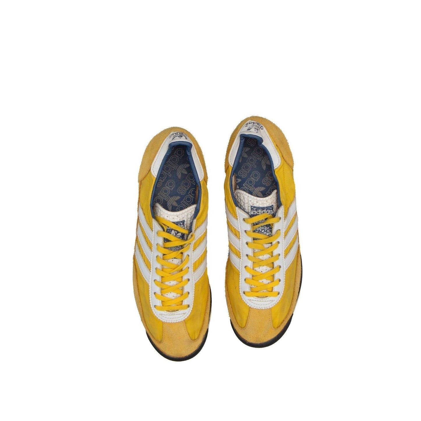 adidas Originals SL 72 Yellow Suede Nylon Retro Sneakers G51101 Men's US 8.5
