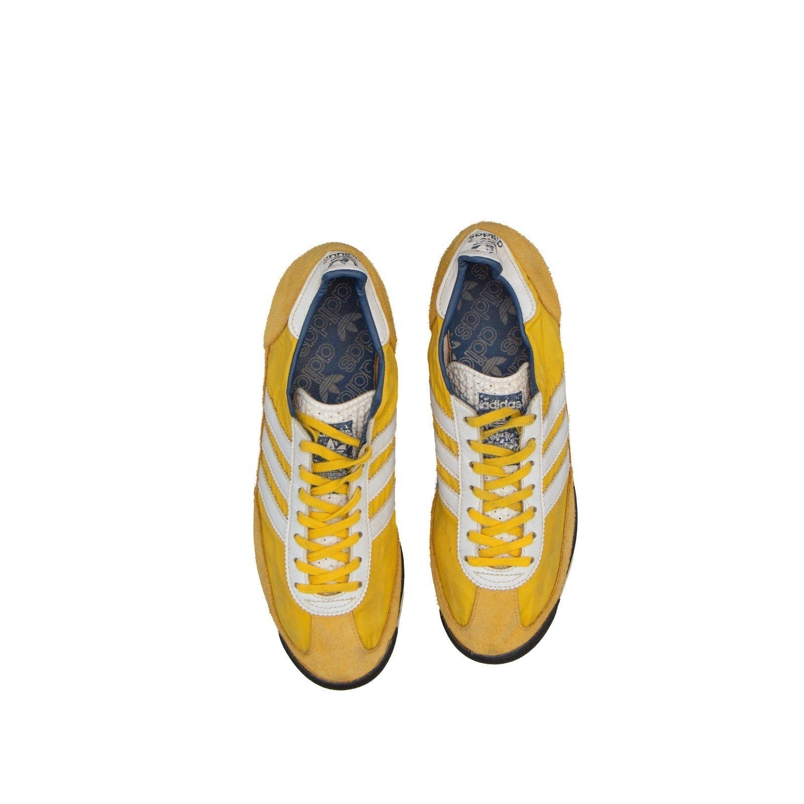adidas Originals SL 72 Yellow Suede Nylon Retro Sneakers G51101 Men's US 8.5