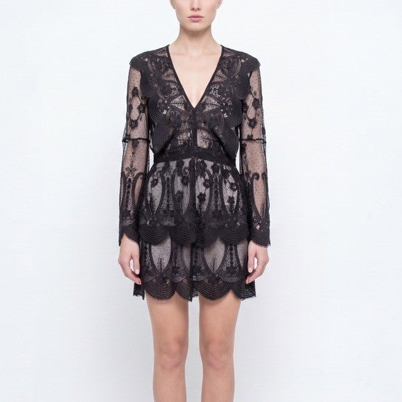 Elisabetta Franchi Black Lace Mini Dress – IT 40 (US 4 / UK 8)
