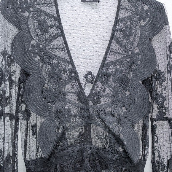 Elisabetta Franchi Black Lace Mini Dress – IT 40 (US 4 / UK 8)