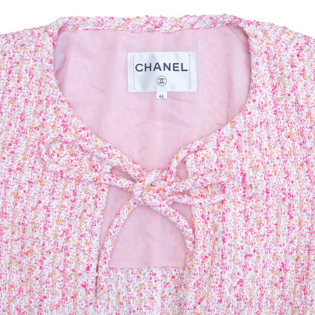 CHANEL SS16 Runway Pink Tweed Jacket & Skirt Suit Set FR 46 US 14 Karl Lagerfeld