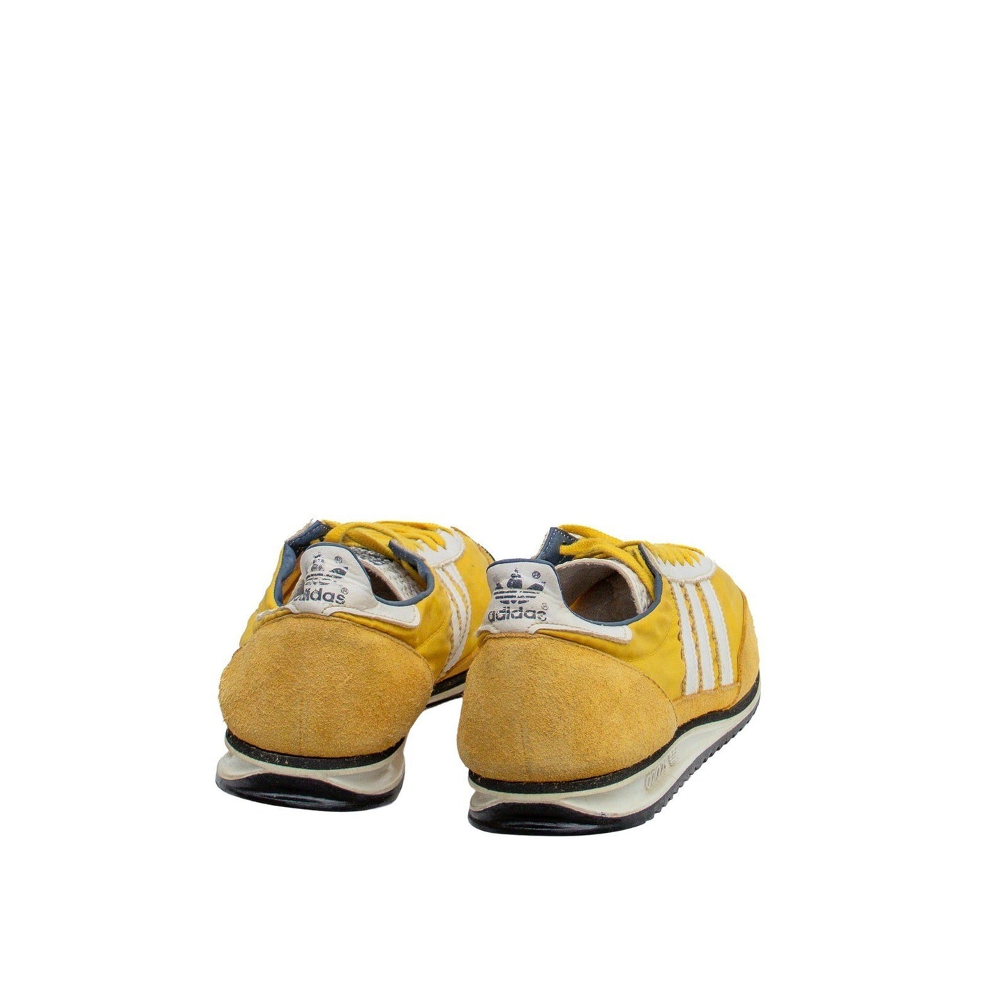 adidas Originals SL 72 Yellow Suede Nylon Retro Sneakers G51101 Men's US 8.5