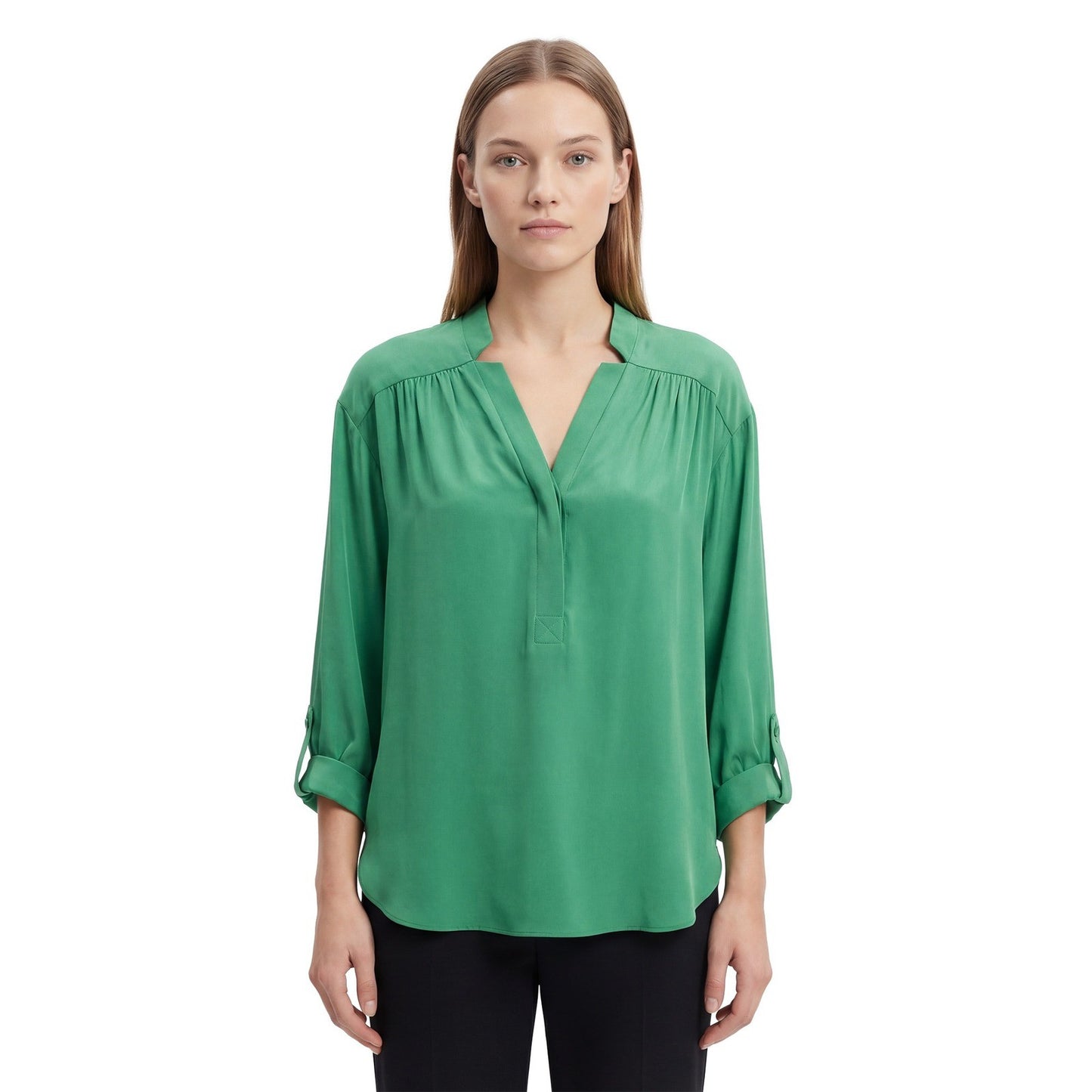 Milly Green Silk Blouse Top Size 0