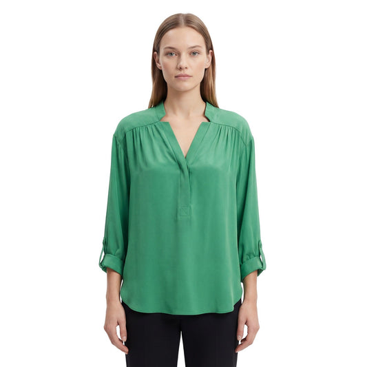 Milly Green Silk Blouse Top Size 0