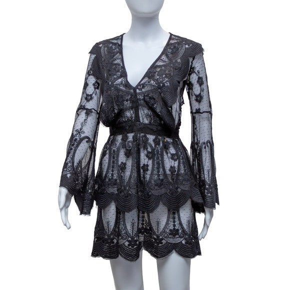 Elisabetta Franchi Black Lace Mini Dress – IT 40 (US 4 / UK 8)