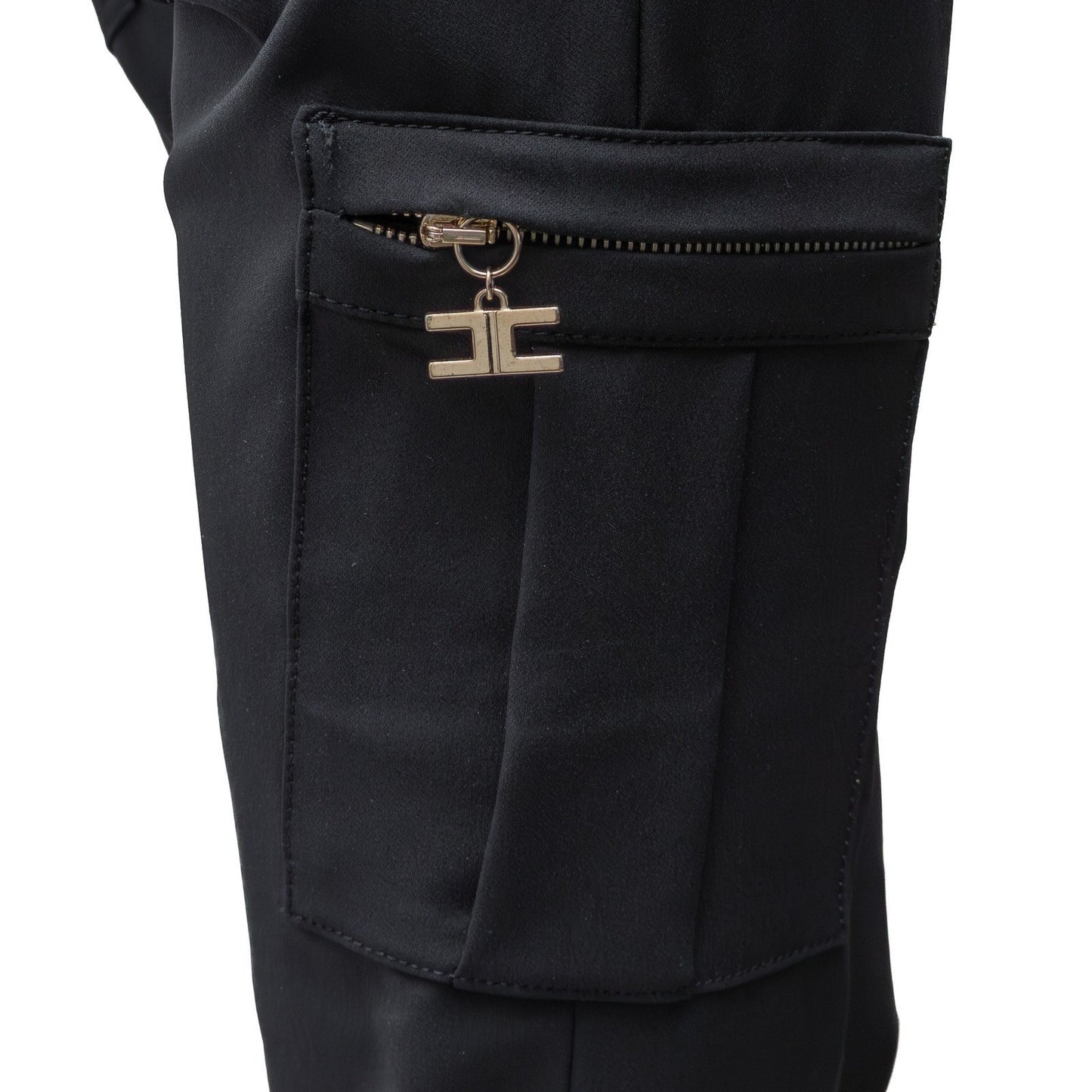 Elisabetta Franchi Women's Black Cargo Trousers Pants Size IT 42 / US 6