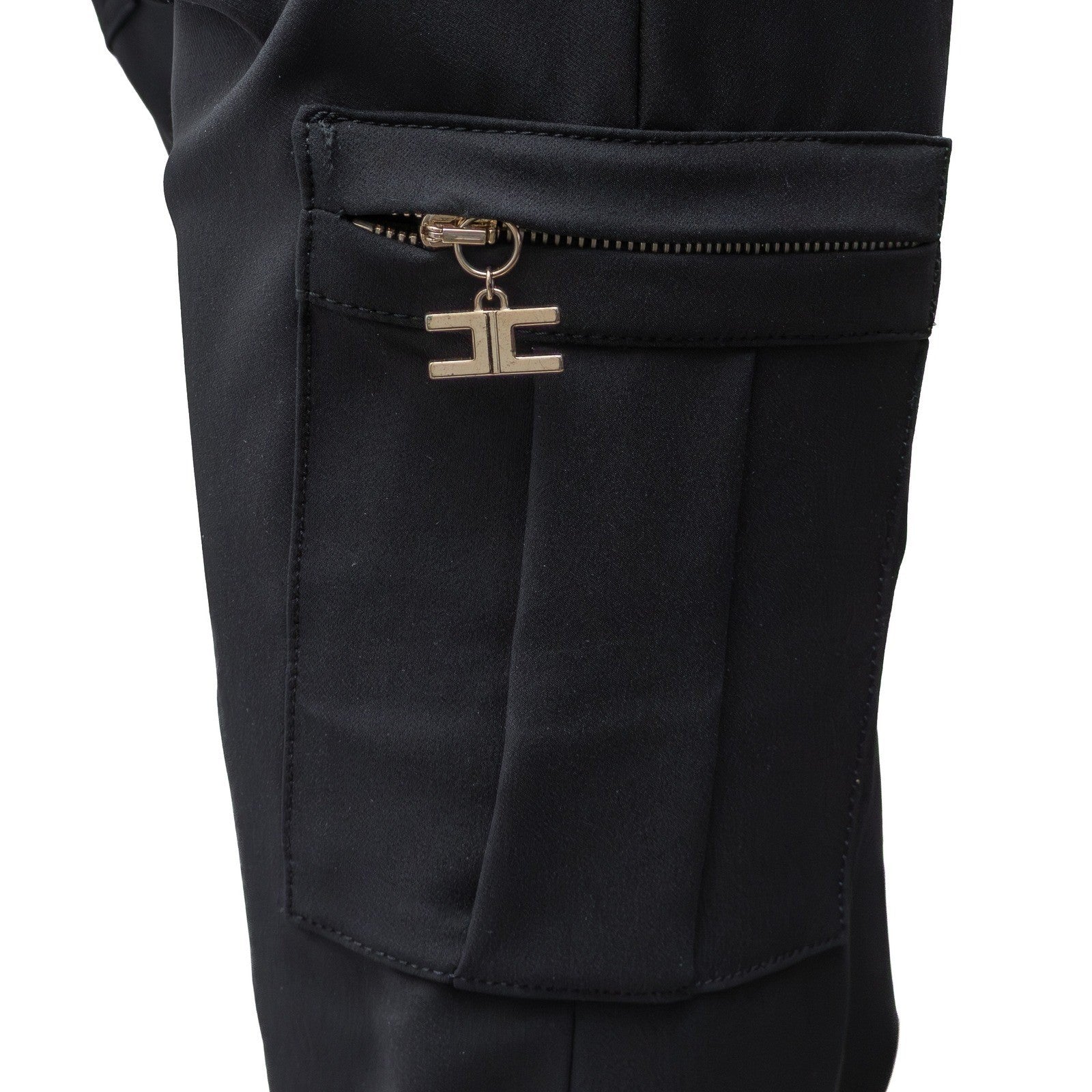 Elisabetta Franchi Women's Black Cargo Trousers Pants Size IT 42 / US 6