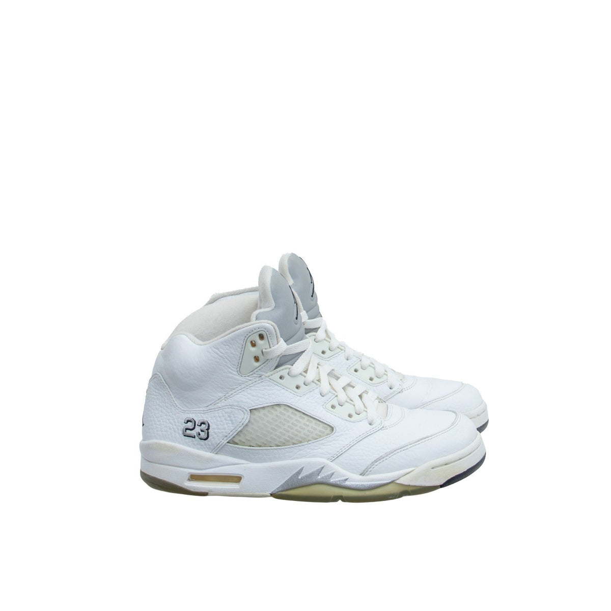 Air Jordan 5 Retro White Metallic Silver 2015 Mens 8 136027-130
