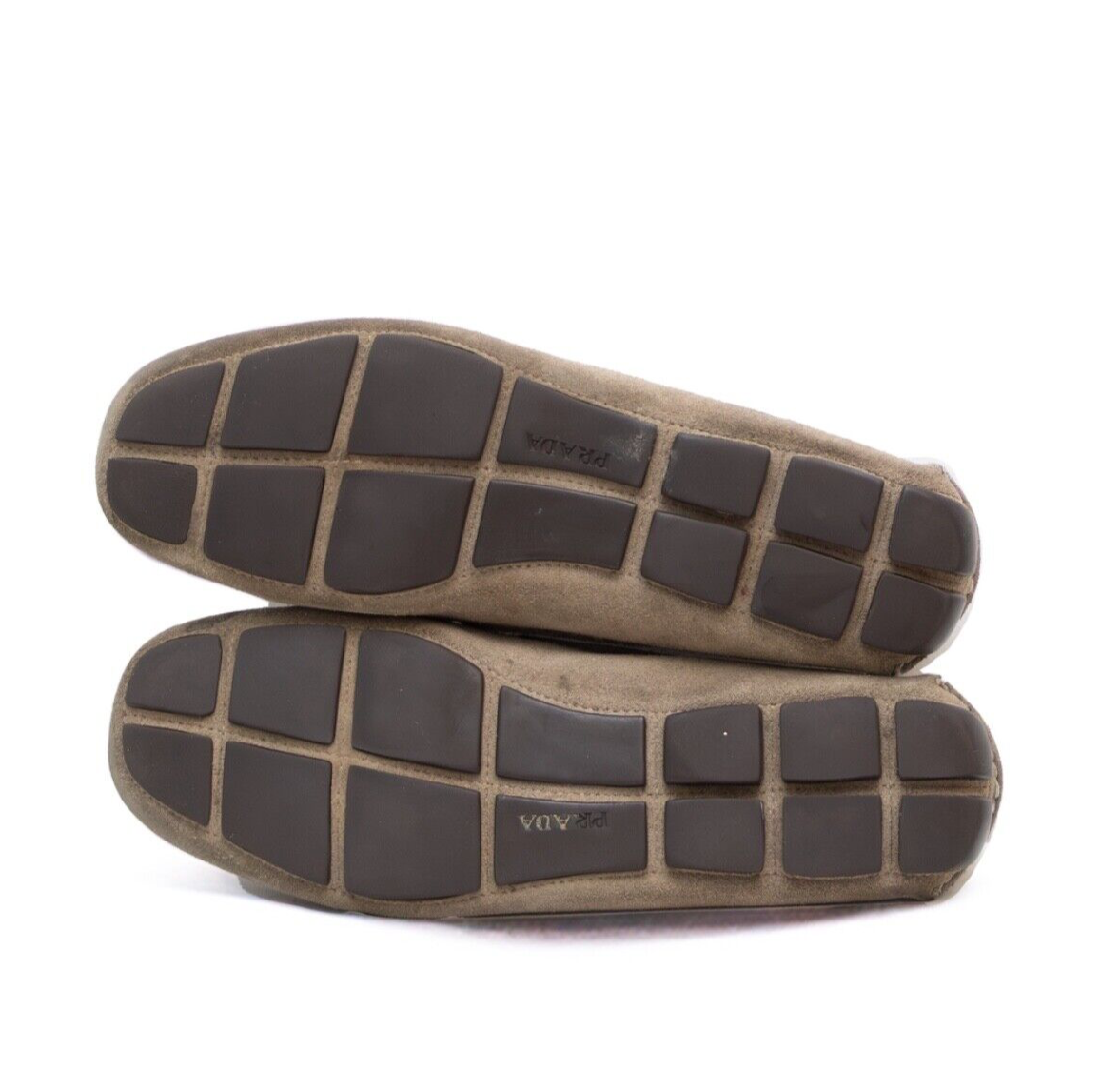 $950Prada Men’s Grey Suede Driving Loafers – Size US 9 / EU 42 / UK 8