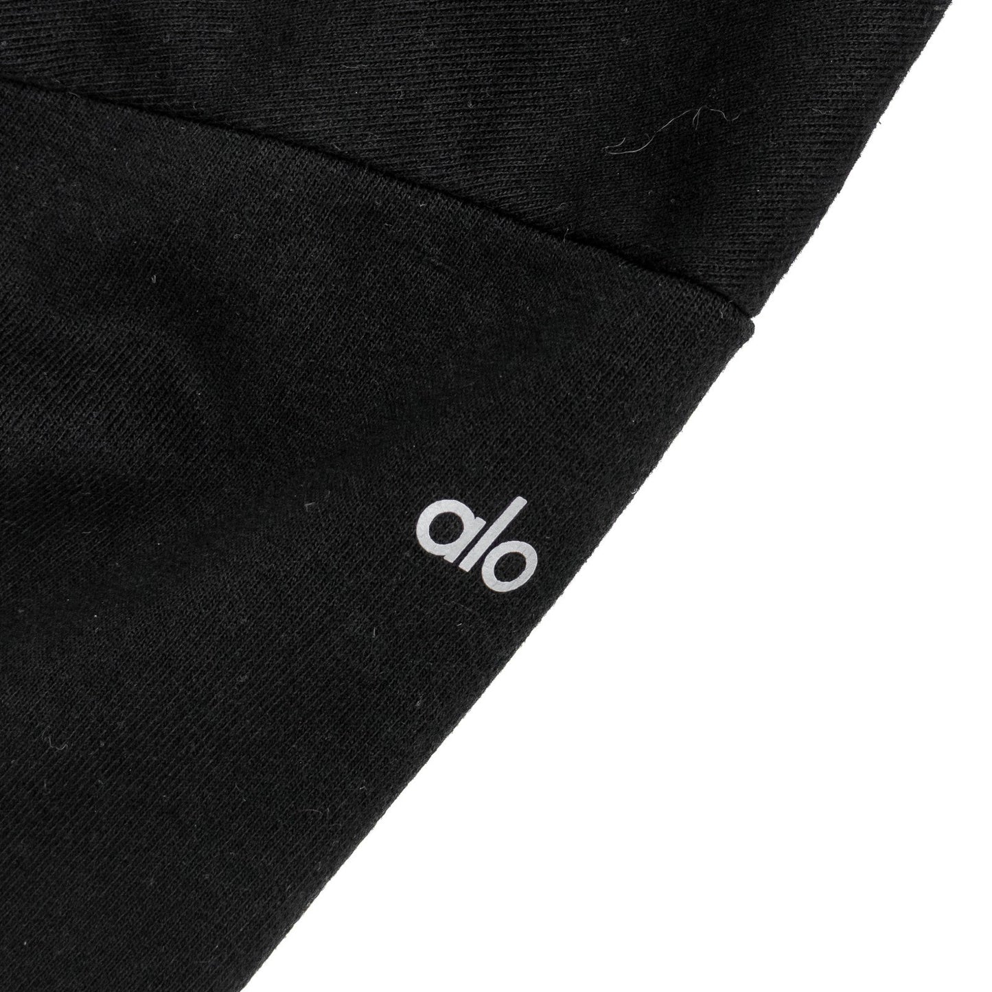 Alo Yoga Cropped Hoodie with Cut-Out Sleeves – Black - Size S