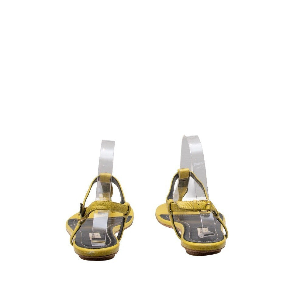 Balenciaga Arena T-Strap Yellow Leather Studded Sandals – EU 39 / UK 6 / US 9