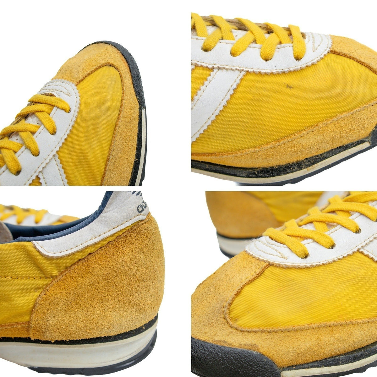 adidas Originals SL 72 Yellow Suede Nylon Retro Sneakers G51101 Men's US 8.5