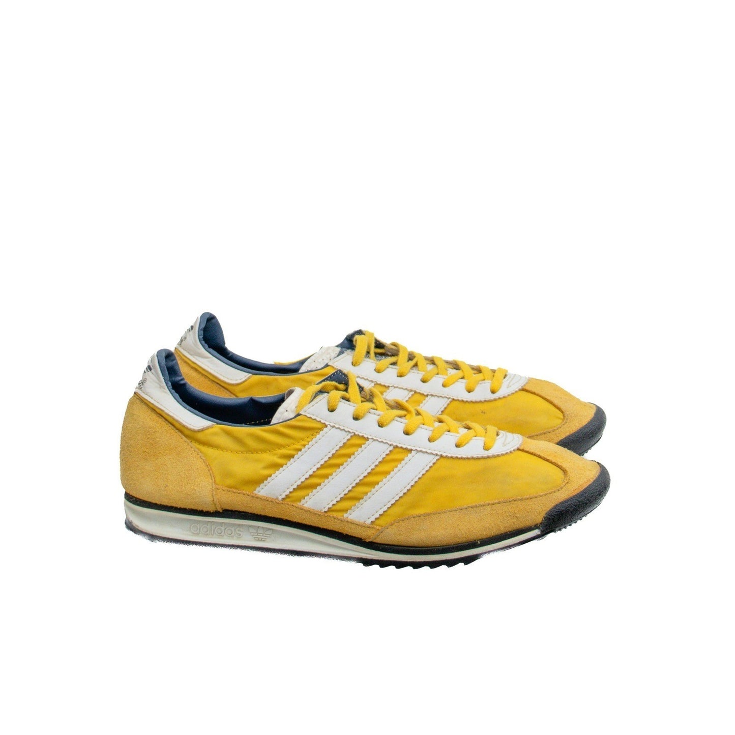 adidas Originals SL 72 Yellow Suede Nylon Retro Sneakers G51101 Men's US 8.5