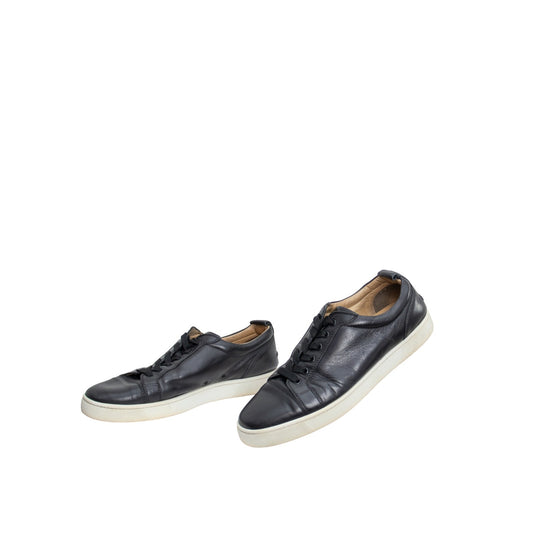 Christian Louboutin Rantulow Grained Leather Low Top Sneakers Black Mens Size 43