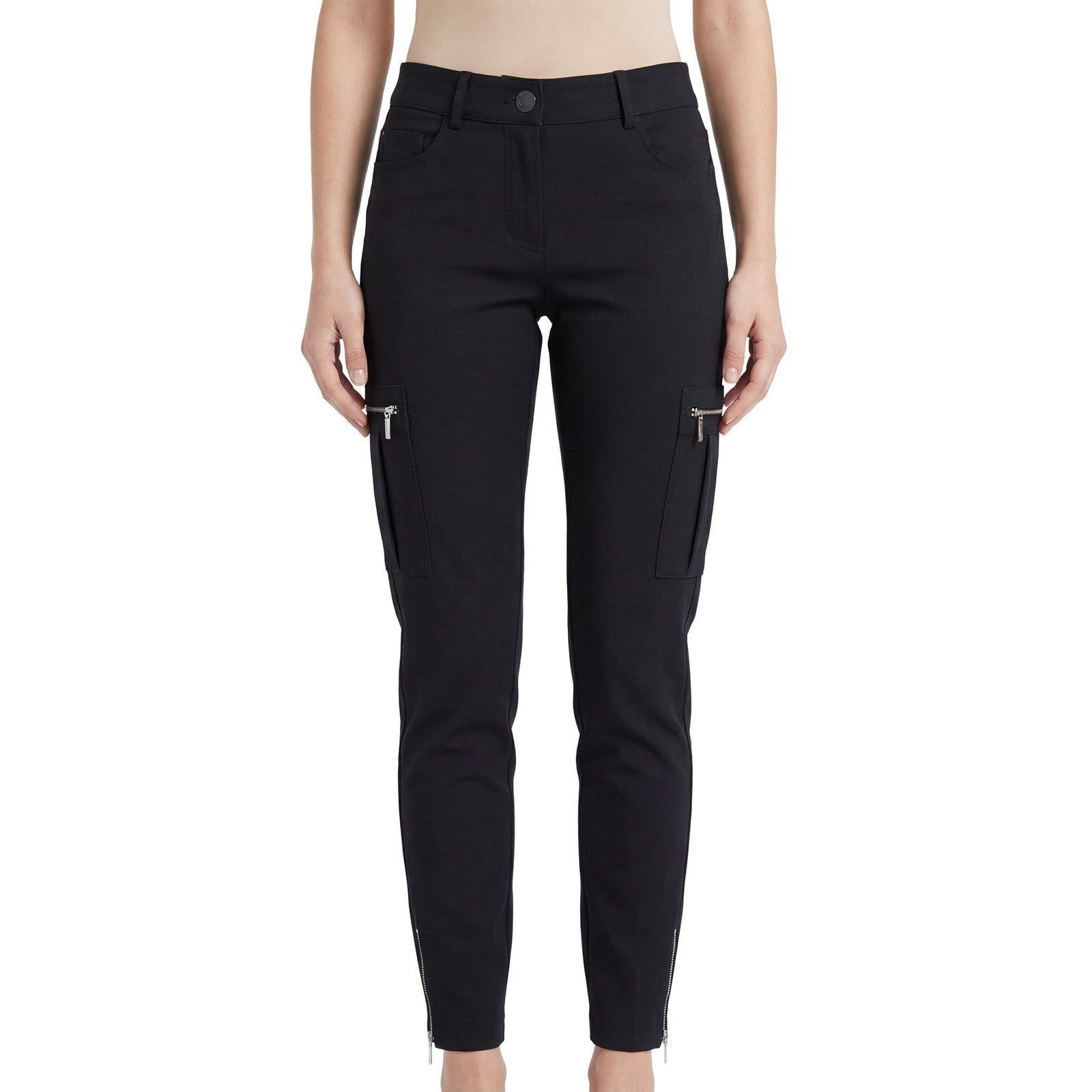 Elisabetta Franchi Women's Black Cargo Trousers Pants Size IT 42 / US 6