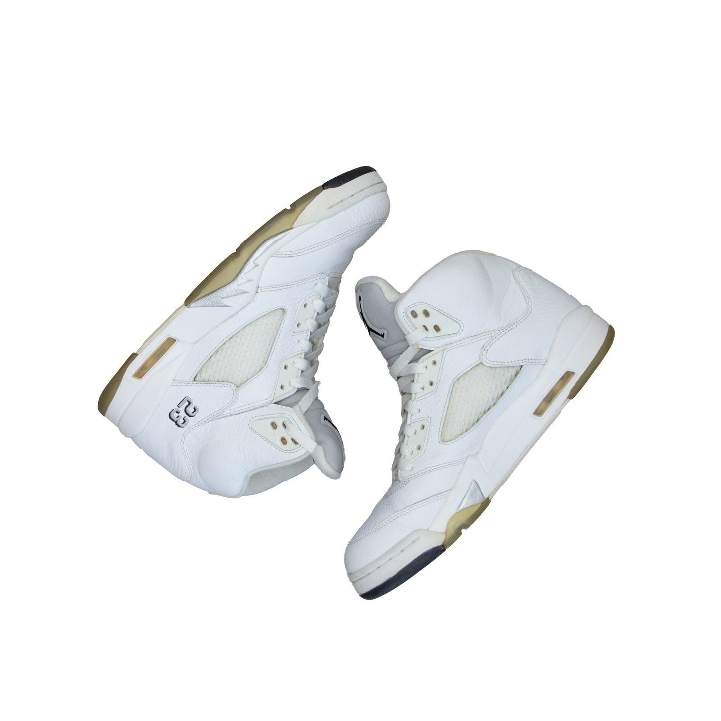 Air Jordan 5 Retro White Metallic Silver 2015 Mens 8 136027-130
