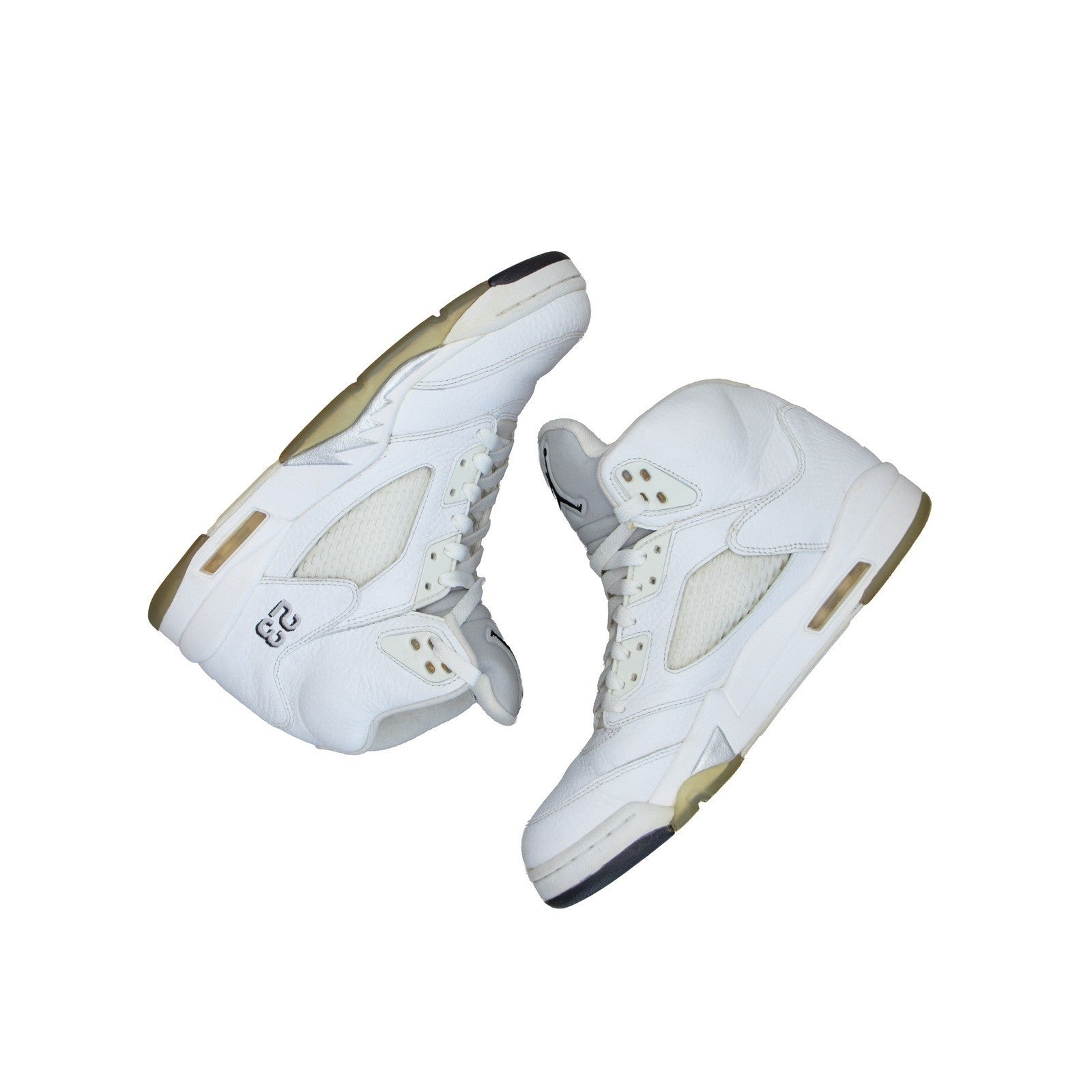 Air Jordan 5 Retro White Metallic Silver 2015 Mens 8 136027-130