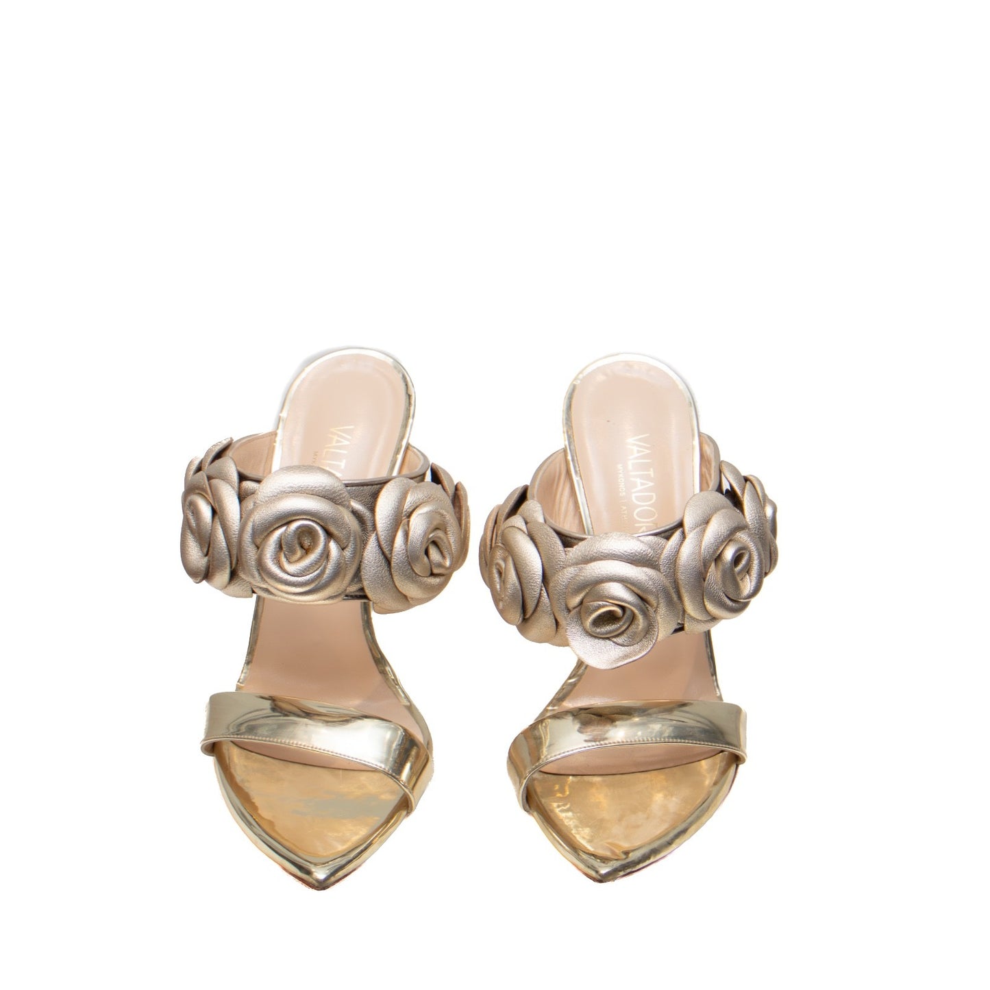 Valtadoros Gold Flower Mule Heels Women’s SZ EU (US 6)