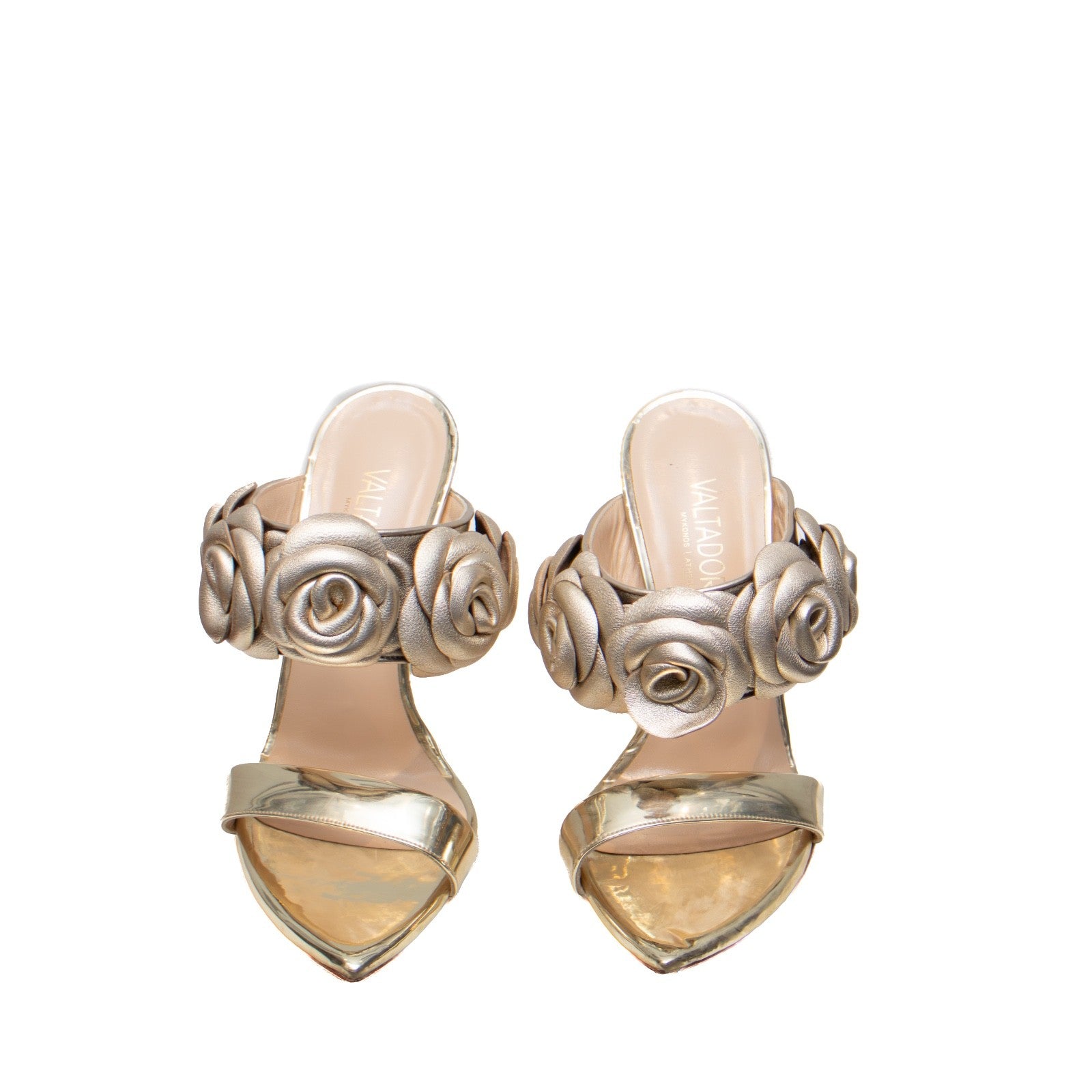 Valtadoros Gold Flower Mule Heels Women’s SZ EU (US 6)