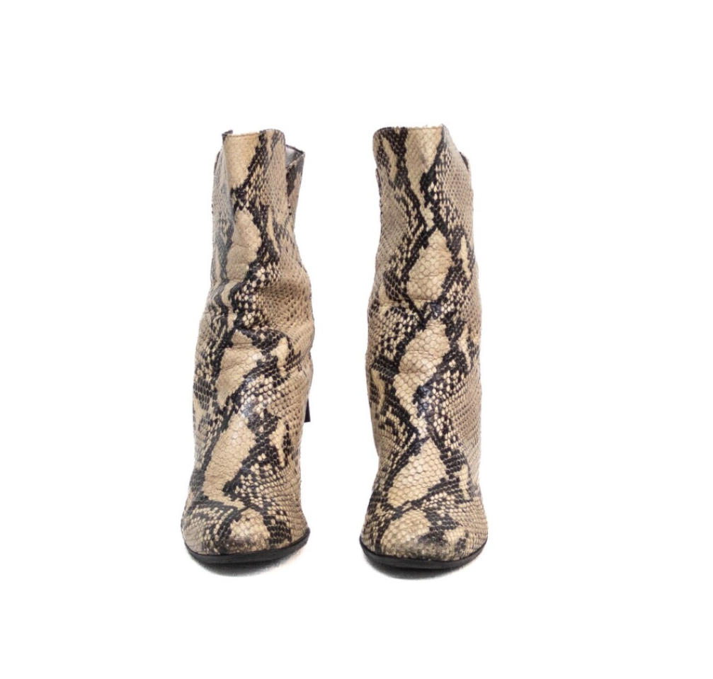 Dorothee Schumacher Snakeskin Print Ankle Boots – Size EU 37.5 / US 7.5 / UK 5