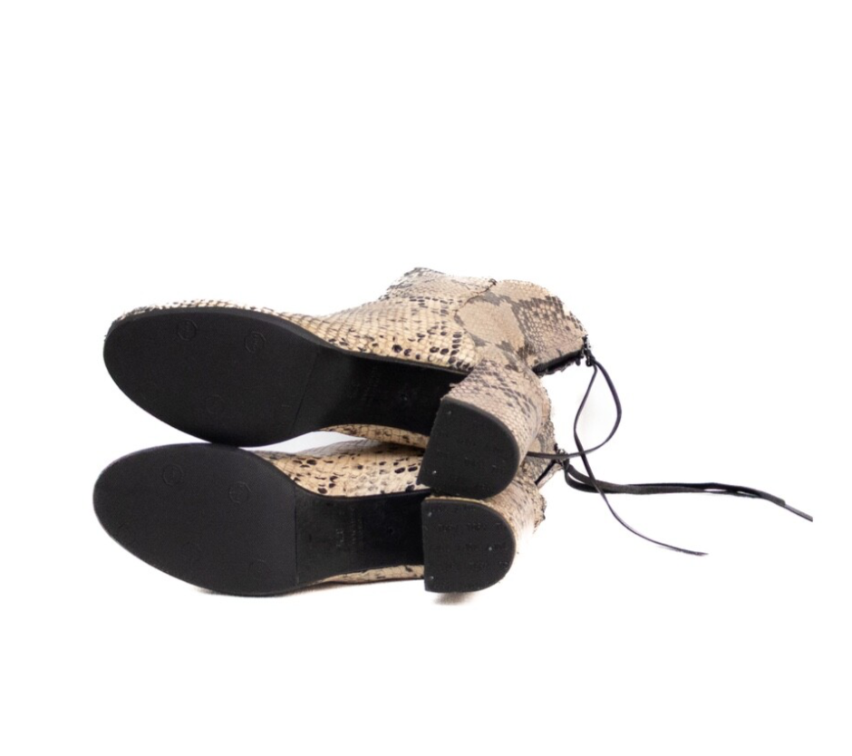 Dorothee Schumacher Snakeskin Print Ankle Boots – Size EU 37.5 / US 7.5 / UK 5