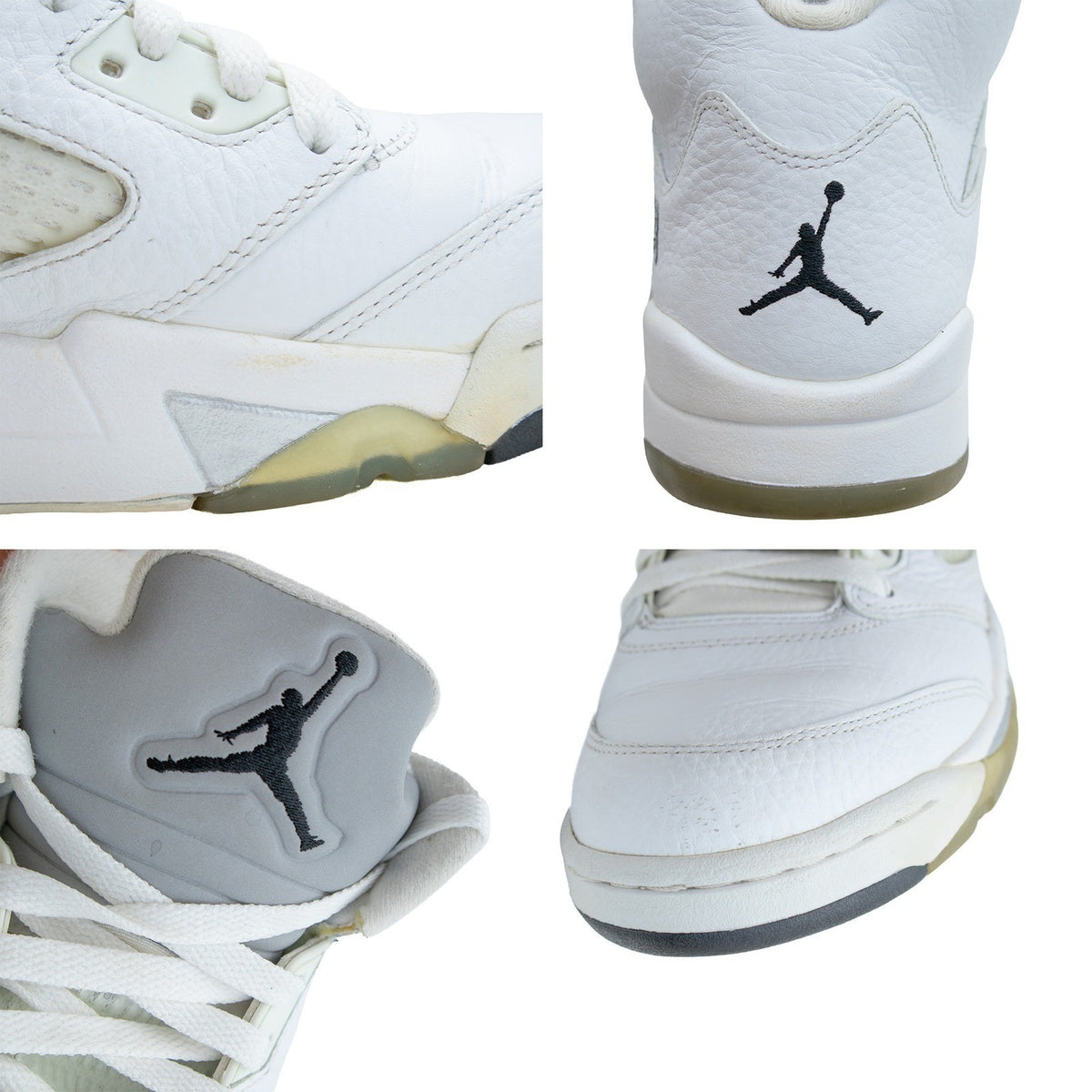Air Jordan 5 Retro White Metallic Silver 2015 Mens 8 136027-130