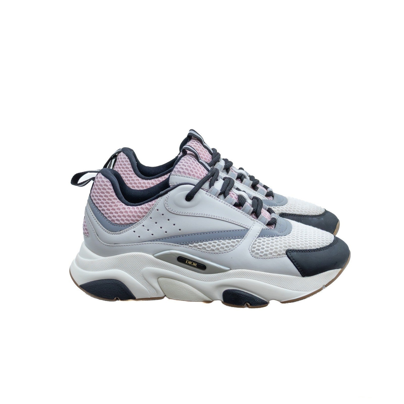 Dior B-22 Chunky Mesh Sneakers – Grey / Pink - Size EU 41 / US 8