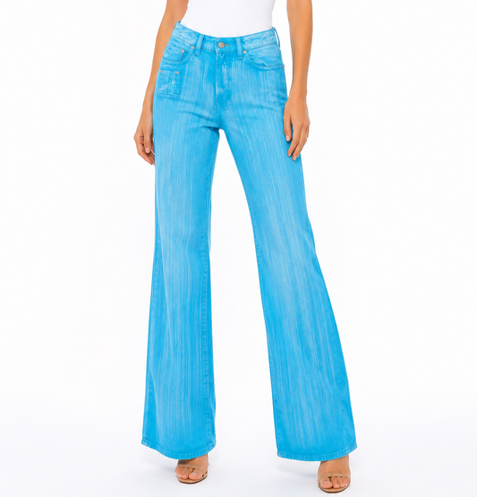 Diesel Matic Flare Jeans Blue Low Rise Stretch Denim Italy Women’s Size US 8
